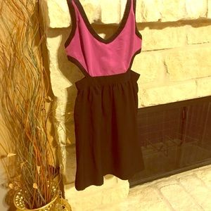 Black and pink dress